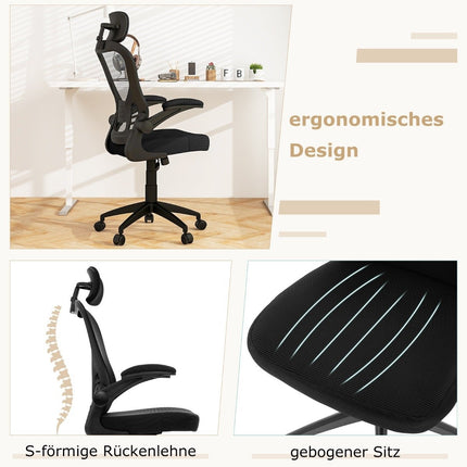 Ergonomiška tinklinė biuro kėdė su supamu atlošu, vadovo kėdė, pasukama kompiuterio kėdė