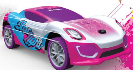 „Exost“ radijo bangomis valdomas automobilis su žvaigždės formos žibintuvėliu, mastelis 1:28