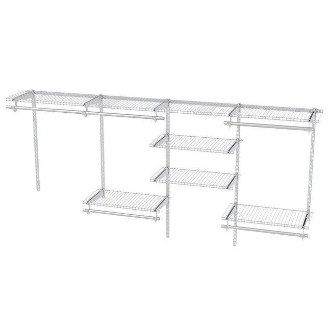 Išplečiama spintos organizavimo sistema, 122-244 cm, balta