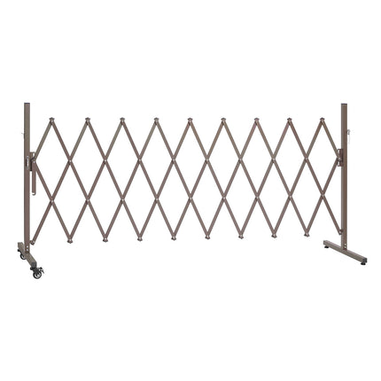 Expandable Safety Barrier 10 ft, Foldable, Locking Casters