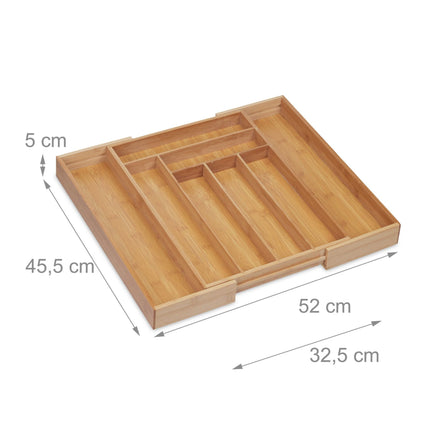 Extendable Bamboo Cutlery Tray