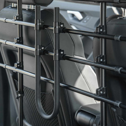 Extendable Car Dog Guard with Adjustable Bars, Width 87-135 cm, Black