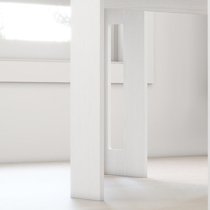 Ištraukiamas valgomojo stalas, baltas, 60-180 x 85 x 75 cm