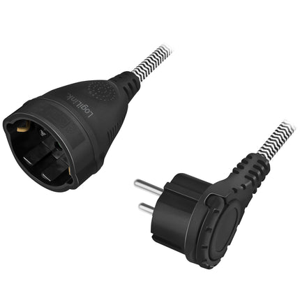 Extension cable Earthed textile cable 3m