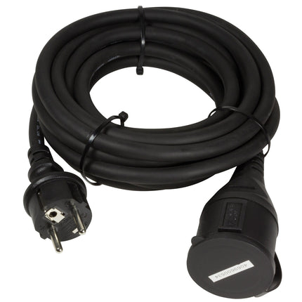 Extension cable Grounded Outdoor Black 5m