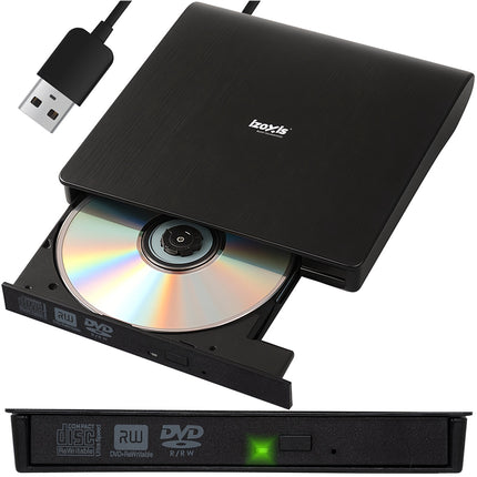 Išorinis diskas su CD/DVD įrašymo įrenginiu, 1 TB talpa