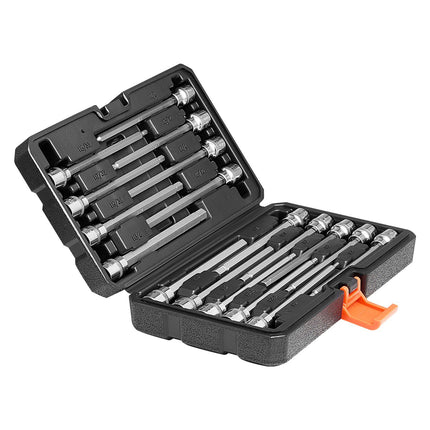 Extra Long Allen Hex Bit Socket Set, 18-Piece, 3/8 in, SAE-Metric