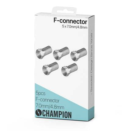 F-Connector 7.0 / 4.8m 5-pack