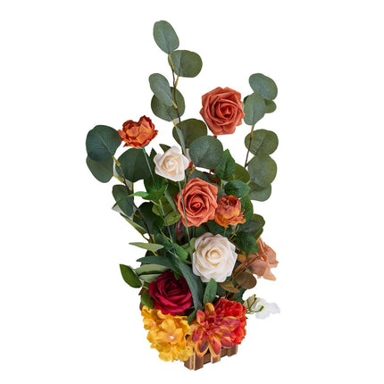 Faux Flower Centerpieces, 4 Pack, 450mm, Orange