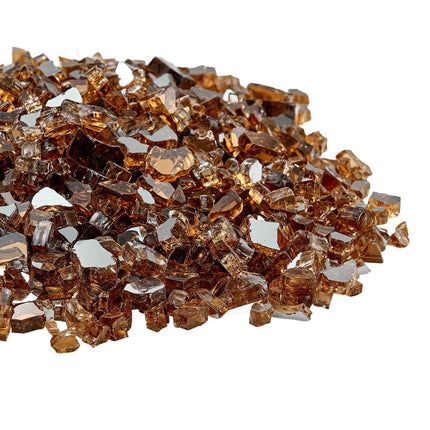 Fire Pit Glass, 10 lb 1/4-Inch Reflective Copper