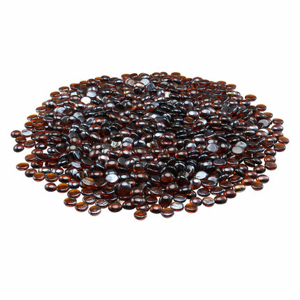 Fire Pit Glass Beads, Amber, 10 lb, 3/4-Inch