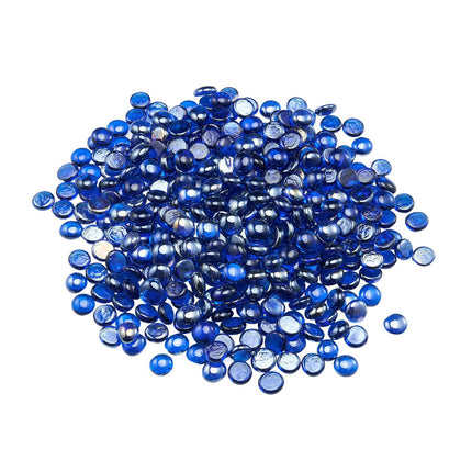 Fire Pit Glass Beads, Cobalt Blue, 10 lb, 3/4 in