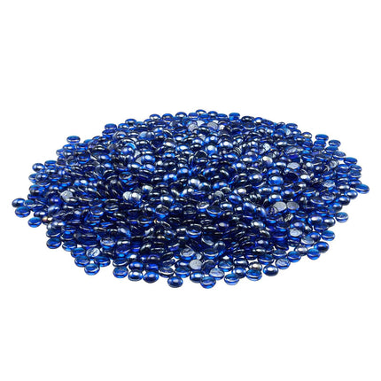 Fire Pit Glass Beads, Cobalt Blue, 10 lb, 3/4 in