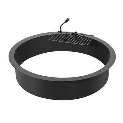 Fire Pit Ring Insert with Grill Grate, 40 x 36 in