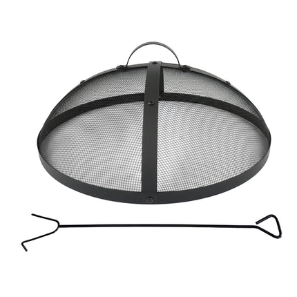 Laužos apsauga nuo kibirkščių, apvalus metalinis tinklelis, 50 cm