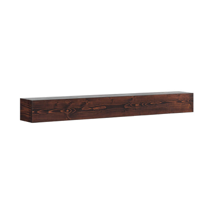 Fireplace Mantel Shelf – 60 In Pine Wood, 50 Lb Capacity