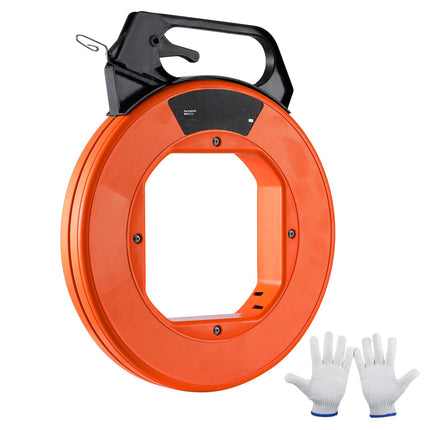 Fish Tape 240 Ft, 1/8 In Steel Wire Puller with Handle