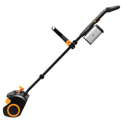 Fiskars elektrinis sniego kastuvas, 30 cm, su 2 x 12 V baterijomis, bešepetis