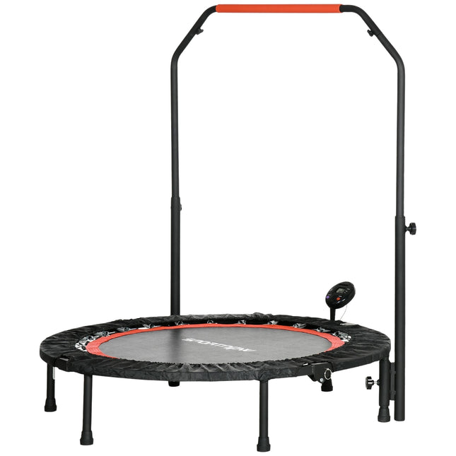 Mini batutas su LCD monitoriumi, 102 cm, fitneso batutas su 4 krypčių reguliuojamo aukščio rankena, iki 100 kg