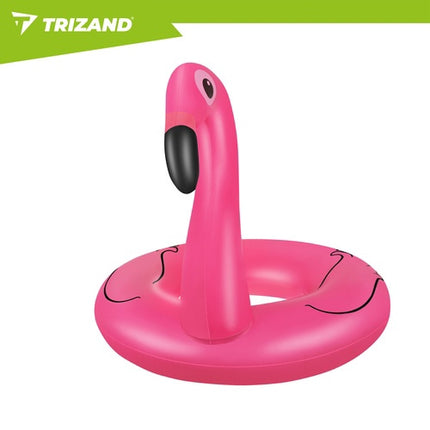 Pripučiamas flamingo žiedas 102 cm – patvarus PVC baseino plūduras