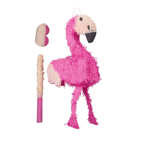 Flamingo Pinjatos rinkinys su pagaliuku ir kauke