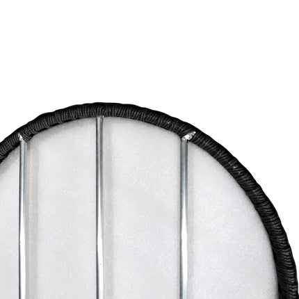 Plaukiojantis baseino padėklas, juodas, 80 cm – atsparus oro sąlygoms rotangas