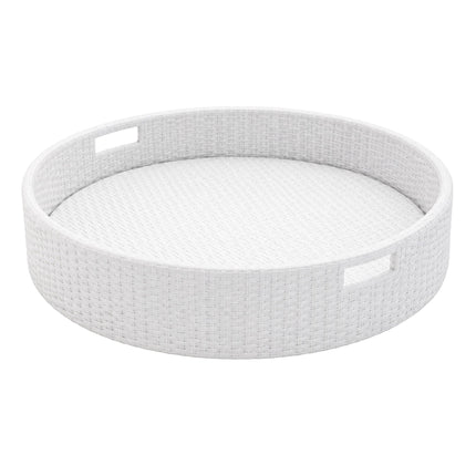 Plaukiojantis baseino padėklas – baltas, 60 cm, PE rotangas