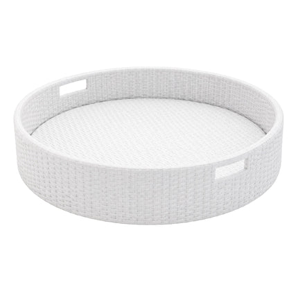 Plaukiojantis baseino padėklas, baltas, 80 cm, PE rotangas