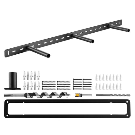 Floating Shelf Bracket, Hidden Steel, 34 In, 190 Lb