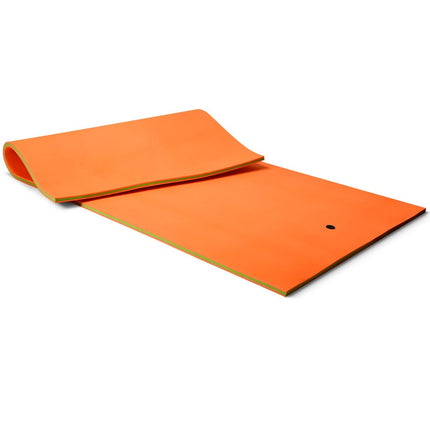 Plaukiojantis vandens kilimėlis, 3 sluoksnių, atsparus plyšimams, XPE putplasčio, 355 x 183 x 3,5 cm, oranžinis