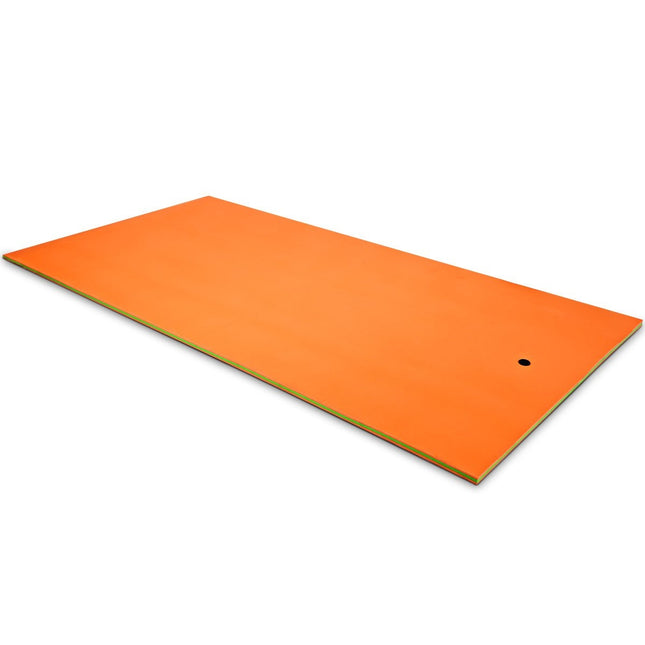 Plaukiojantis vandens kilimėlis, 3 sluoksnių, atsparus plyšimams, XPE putplasčio, 355 x 183 x 3,5 cm, oranžinis