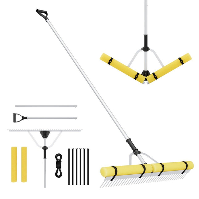 Plaukiojantis ežero grėblys su 92 cm grėblio galvute 92 x 12 x 156-230 cm