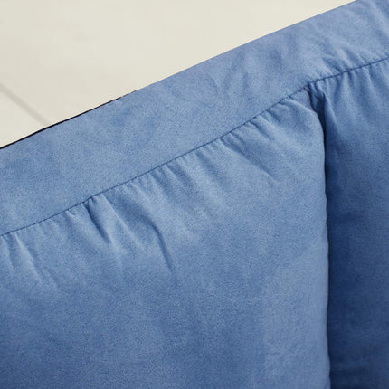 Convertible floor chair bed, 3-position adjustable, velvet blue