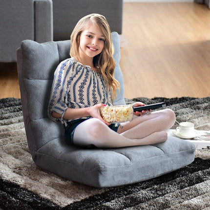 Grindų kėdė, sulankstoma sofa, tingus tatamis, grindų pagalvėlė, juoda/pilka/kavos pilka