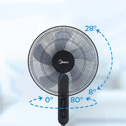 Floor Fan 3 Speeds and Remote Control, Black