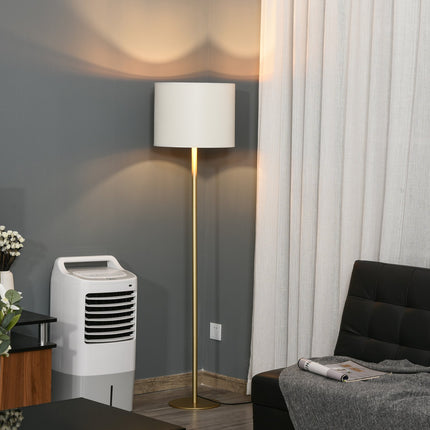 White metal floor lamp for living room, Ø40 x 160H Cm