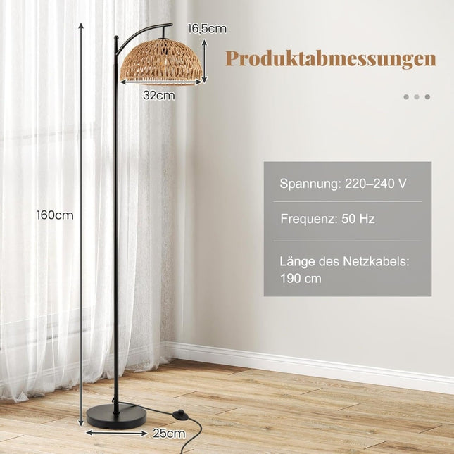 Toršeras su pakabinamu gaubtu ir kojiniu jungikliu, 160 cm, E27 lizdas