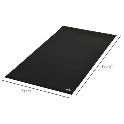 Grindų Apsauginis Paklotas Sporto Įrenginiams, PVC, Juodas, 180X90X0,6Cm