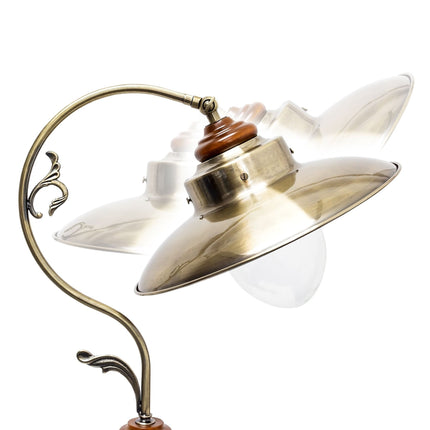 Art Nouveau dizaino grindų lempa, žalvaris