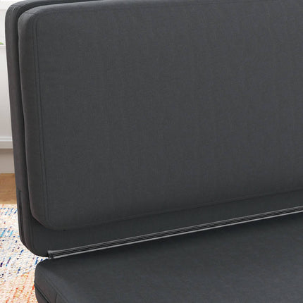 Dark gray 3-in-1 folding sofa bed - velvet look, capacity 240 kg