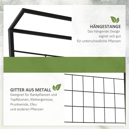 Metal plant stand with 3 steps for indoor and outdoor use