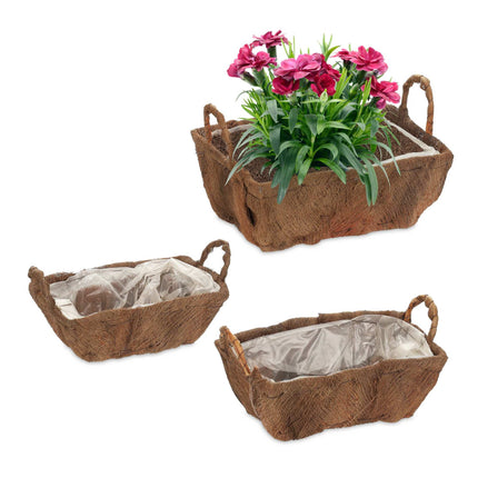 Gėlių dėžutės balkonui, 3 vnt. rinkinys