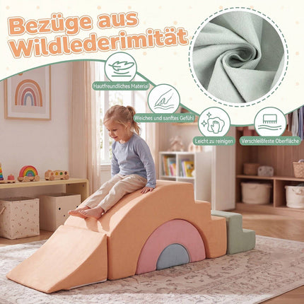 Putplasčio laipiojimo kaladėlės mažyliams, 5 dalių minkštų žaidimų rinkinys