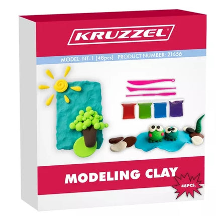 Putplasčio - plastilino rinkinys 48 vnt. Kruzzel 21656