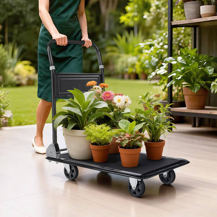 Foldable 2-Tier Platform Hand Truck, 700 lb Capacity