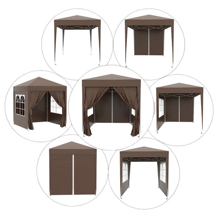 Foldable 2x2M Gazebo, UV protected with 4 walls & bag