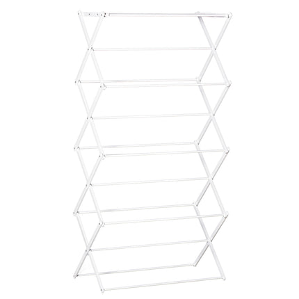 Sulankstomas drabužių džiovyklė, 8 lygiai, bokštas, metalas, plastikas, balta, 74x35x144 cm