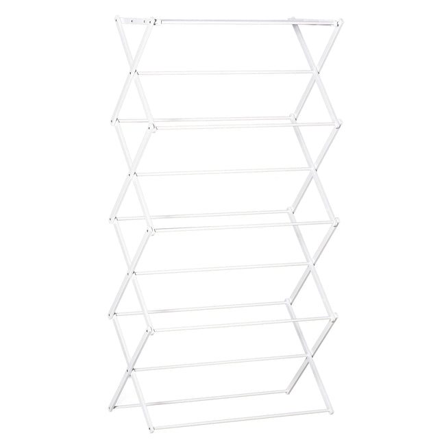 Sulankstomas drabužių džiovyklė, 8 lygiai, bokštas, metalas, plastikas, balta, 74x35x144 cm
