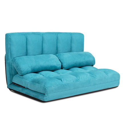 Sulankstoma sofa-lova, reguliuojama 6 pozicijų, mėlyna