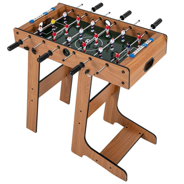 Sulankstomas stalo futbolo stalas su ergonomiška rankena, 33x36x109 cm